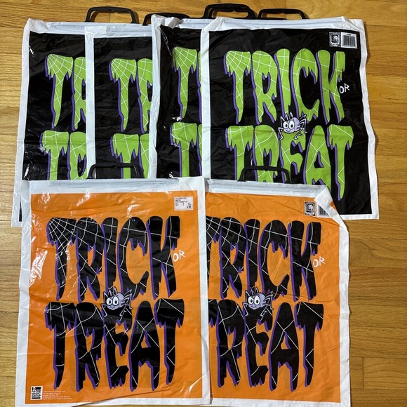 Other - 6 Vintage Halloween 1999 Trick or Treat‎ Plastic Bag Paper Magic Group